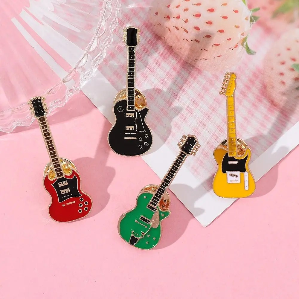 Tuxedo Lapel Pin - 1/2/4 Buah Bros Gitar Enamel Logam