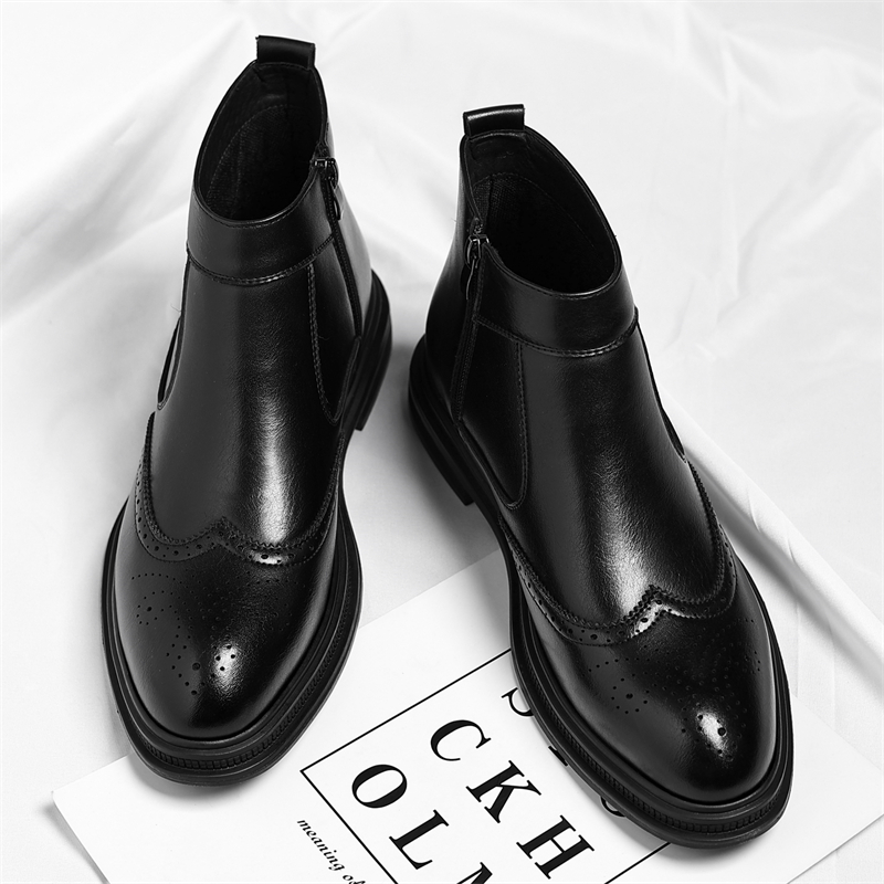 Men Formal Wear With Boots - Sepatu Bot Tinggi Bisnis Pria Bersol