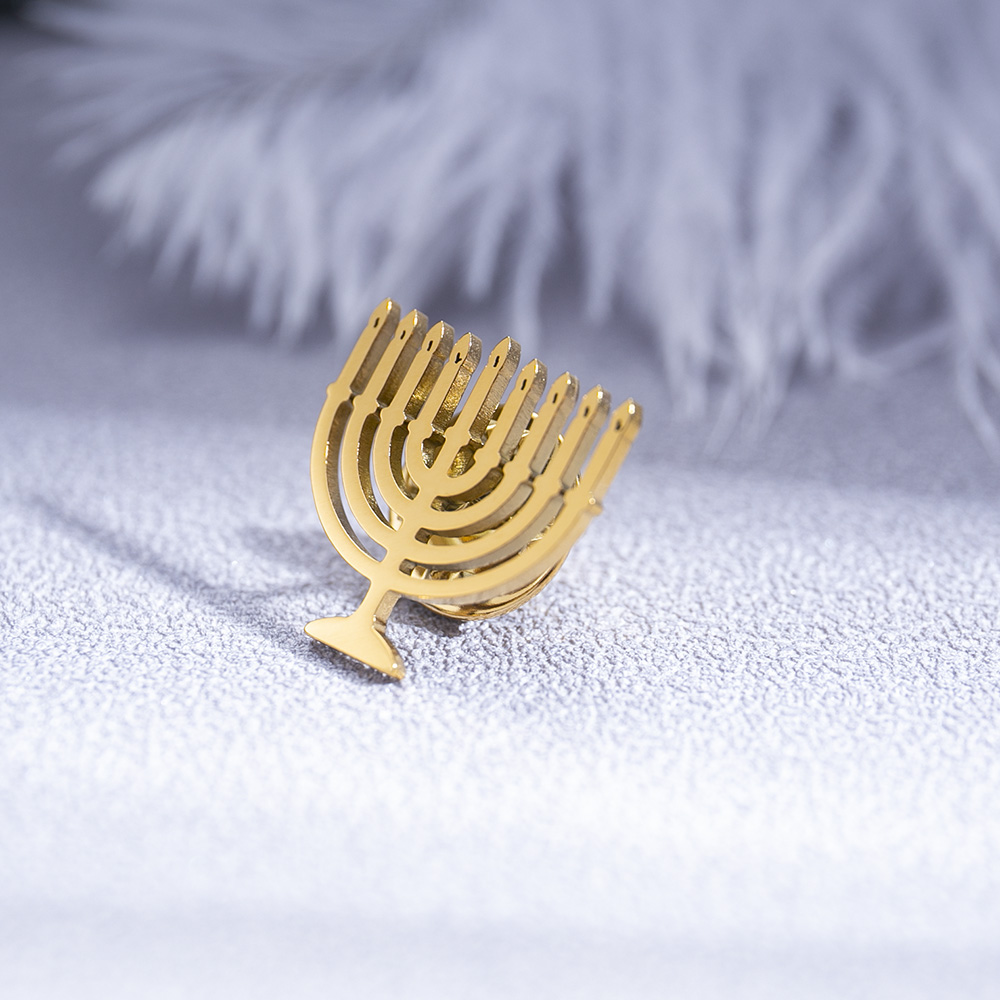Tuxedo Lapel Pin - Bros Menorah Yahudi klasik untuk pria