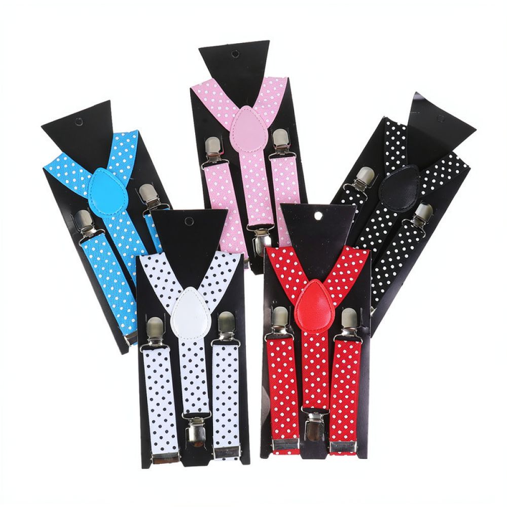 Men'S Formal Wear With Suspenders - Tali Penyangga Celana Elastis Bermotif Polkadot