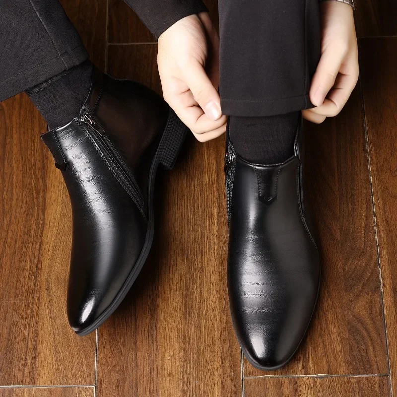 Sepatu bot ritsleting pria, al - Men Formal Wear With Boots ulasan dan harga