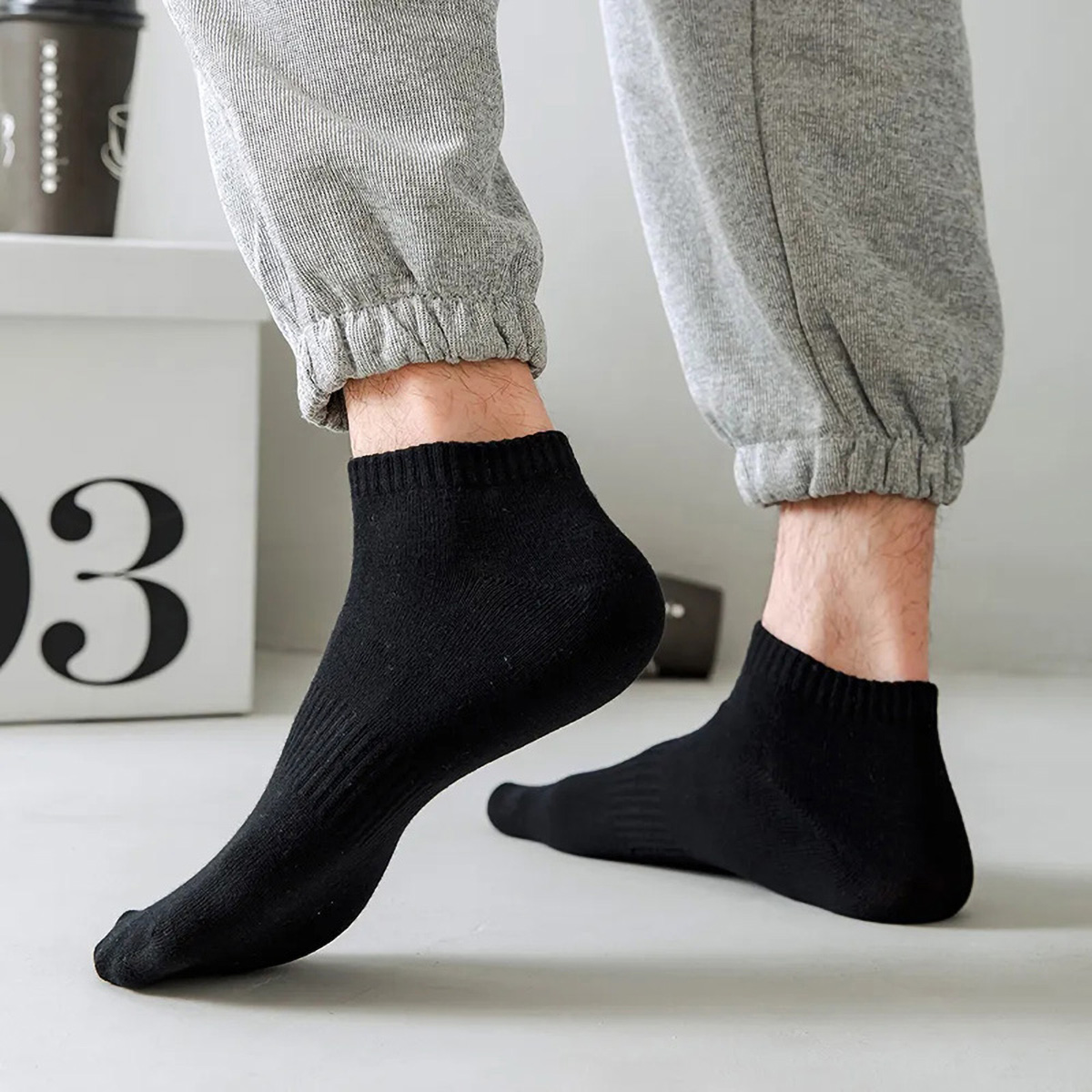 1/5 Pasang Kaus Kaki Pergelang - Sock Garter Men ulasan dan harga