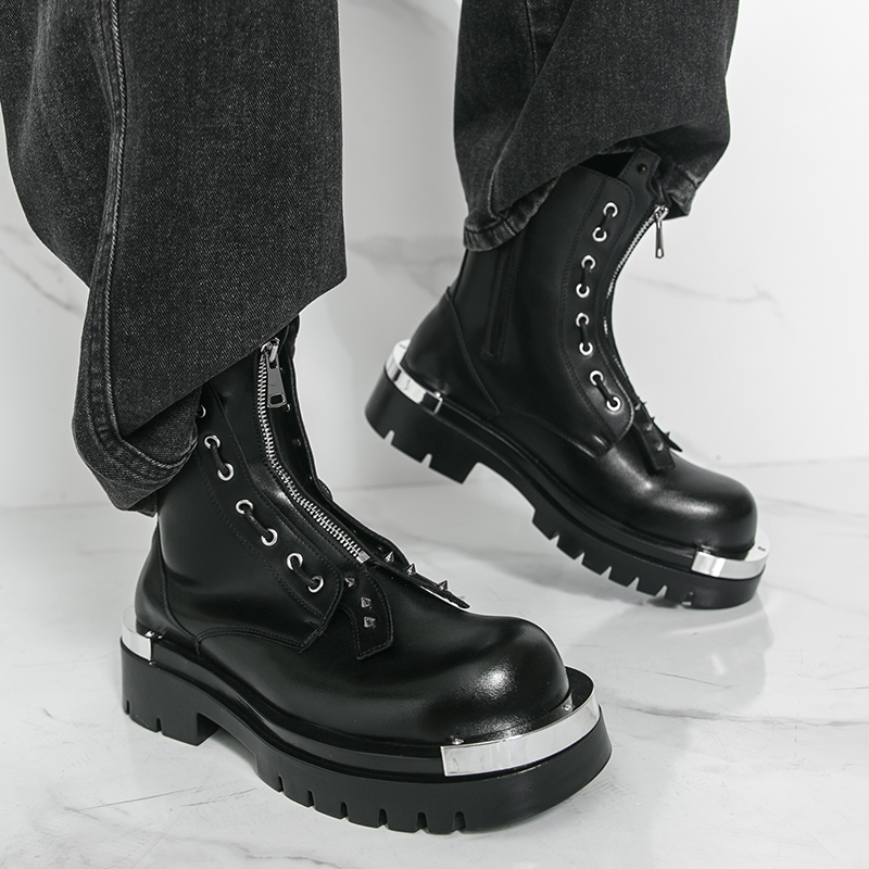 Sepatu bot bersol tebal pria D - Men Formal Wear With Boots ulasan dan harga